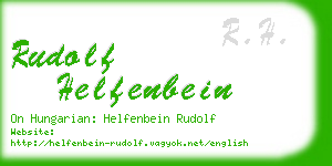 rudolf helfenbein business card